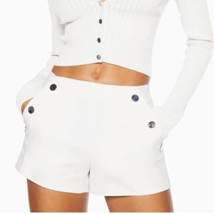Ramy Brook Drew ivory size 2 short with silver bottoms and side zipper